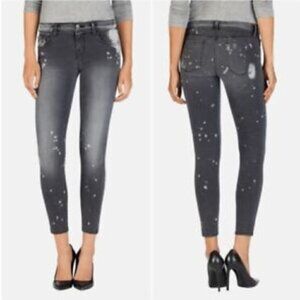 J BRAND Outsider Skinny Crop Gray Distressed Jeans size 27